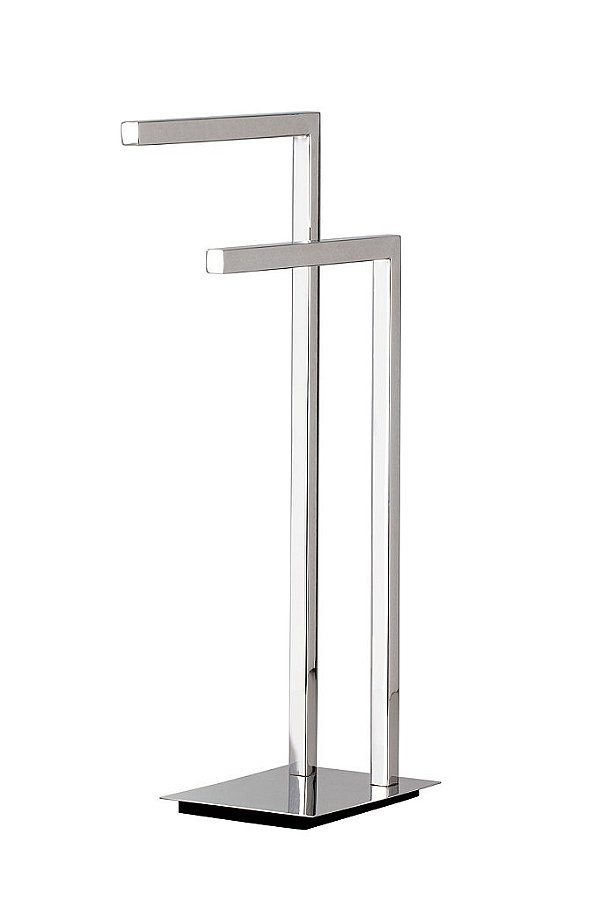 Porta Toalha Lavabo 45cm Banheiro Aço Inox Polido Linha Larissa Stainless