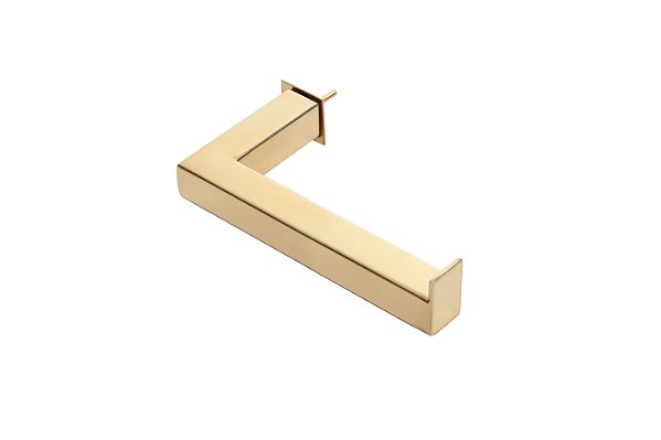 Porta Papel Higiênico Papeleira de Parede de Banheiro 14cm em Aço Inox Dourado Larissa  Stainless