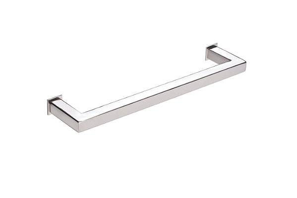 Porta Toalha Toalheiro de Rosto de Banheiro 30cm em Aço Inox Polido Brilhante Linha Larissa  Stainless