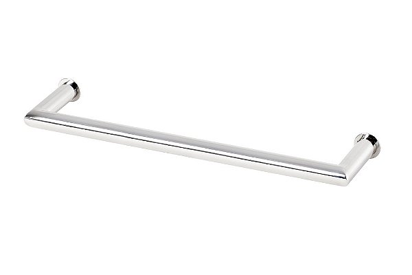 Porta Toalha Banho de Banheiro 25cm em Aço Inox Polido Brilhante Linha Tessália Stainless