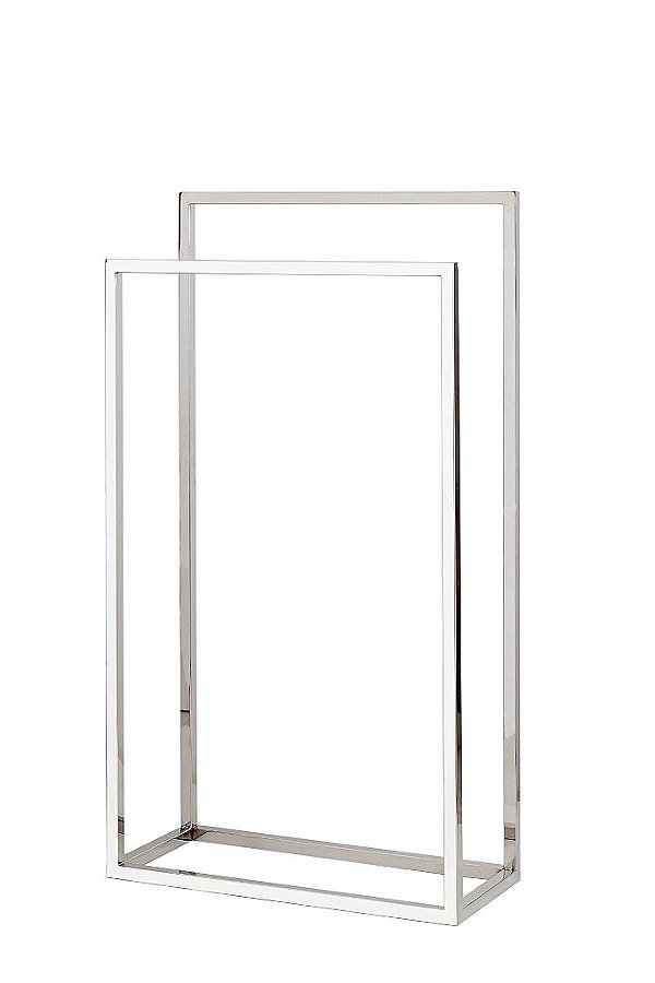 Toalheiro Piso/Chão 95cm Aço Inox 304 Polido Brilhante Linha Larissa Stainless