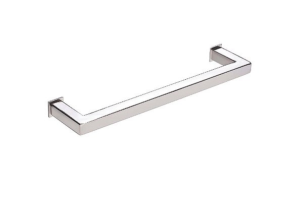 Porta Toalha Banho Banheiro 40cm em Aço Inox Polido Brilhante Linha Larissa Stainless