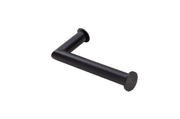 Porta Papel Higiênico Papeleira de Parede Banheiro 13cm em Aço Inox Black Matte Linha Tessália Stainless