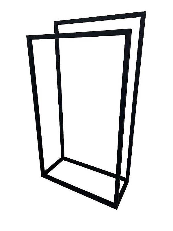 Toalheiro Piso/Chão 95cm Aço Inox 304 Preto Linha Larissa Stainless