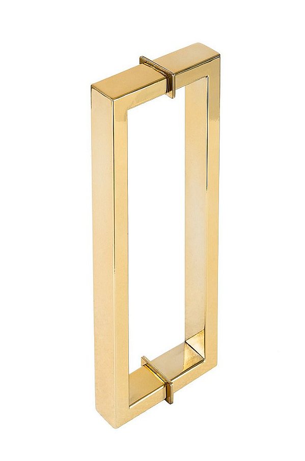 Puxador 30cm em Aço Inox Dourado Brilhante Madeira/Vidro - 28,5 entrefuros Stainless