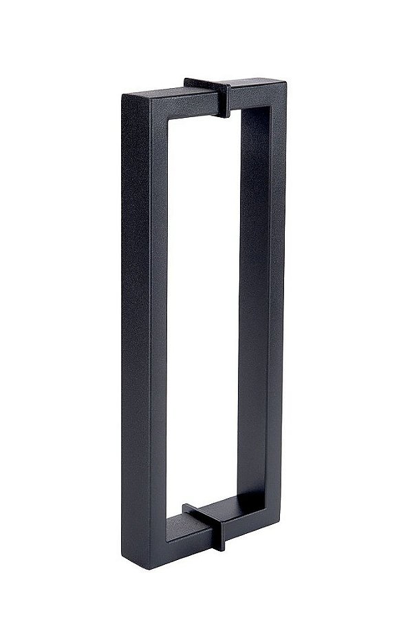 Puxador 30cm em Aço Inox Preto Fosco Madeira/Vdro - 28,5cm entrefuros Stainless