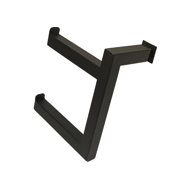 Porta Papel Higiênico de Parede Duplo para Banheiro 15cm em Aço Black Mate Linha Larissa Stainless