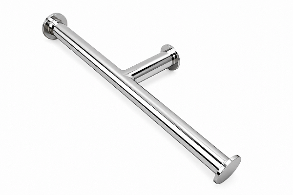 Porta Papel Higiênico Duplo de Parede em Aço Inox Polido Stainless