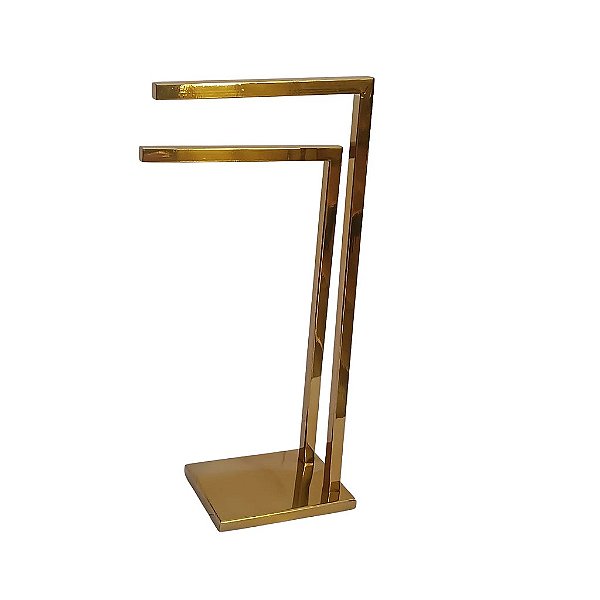 Porta Toalha Lavabo 45cm Linha Larissa Dourado