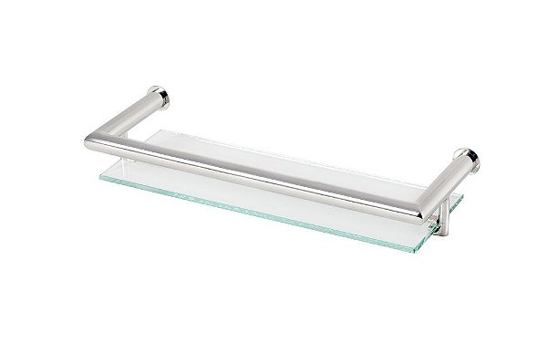 Porta Shampoo de Banheiro em Aço Inox Polido Brilhante Linha Tessália Stainless