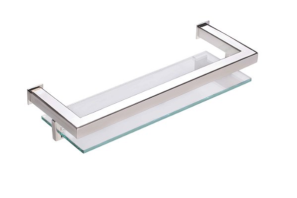 Porta Shampoo para Banheiro em Aço Inox Polido Brilhante Linha Larissa Stainless