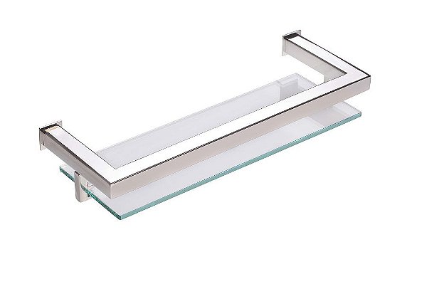 Porta Shampoo de Banheiro em Aço Inox Polido Brilhante Linha Larissa  Stainless