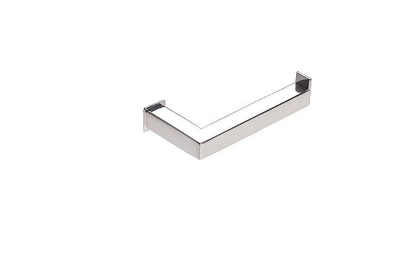 Porta Papel Higiênico Papeleira de Parede Banheiro 14cm em Aço Inox Polido Brilhante Linha Larissa Stainless