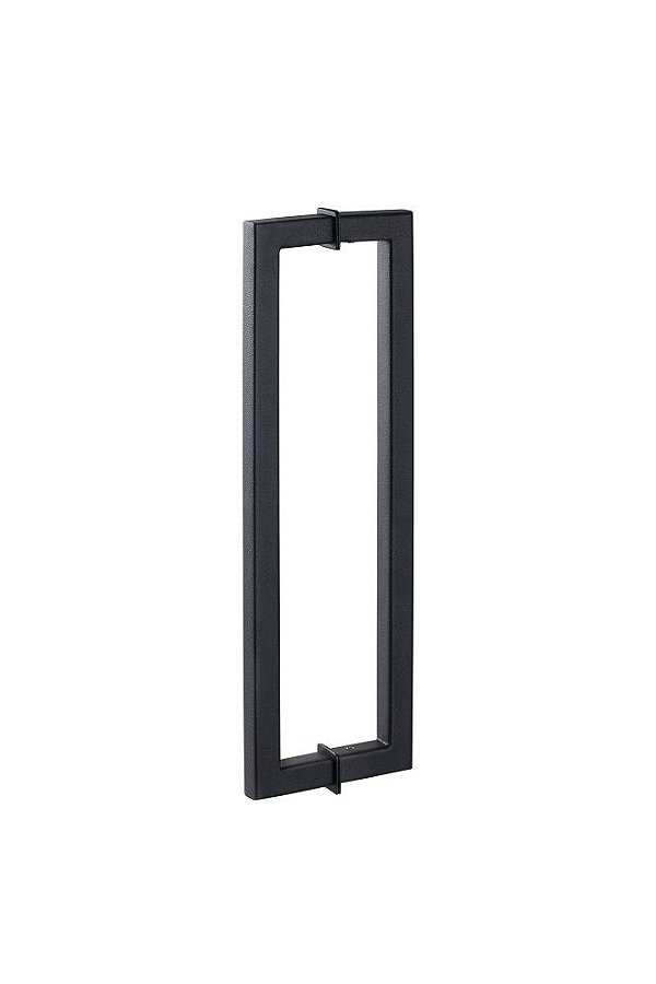 Puxador 30cm em Aço Inox Preto Madeira/Vidro - 28,5 entrefuros- Stainless