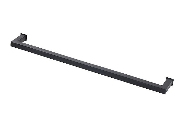 Porta Toalha Toalheiro de Banho Banheiro 60cm em Aço Inox Black Matte Preto Fosco  Stainless