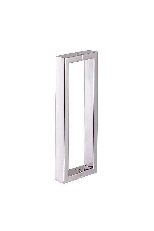 Puxador 30cm em Aço Inox Polido Brilhante Madeira/Vidro - 28,5 entrefuros Stainless