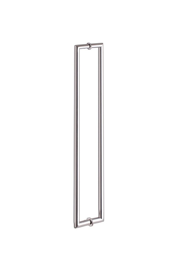 Puxador Duplo para Vidro e Madeira 60cm em Aço Inox Polido Brilhante  Stainless