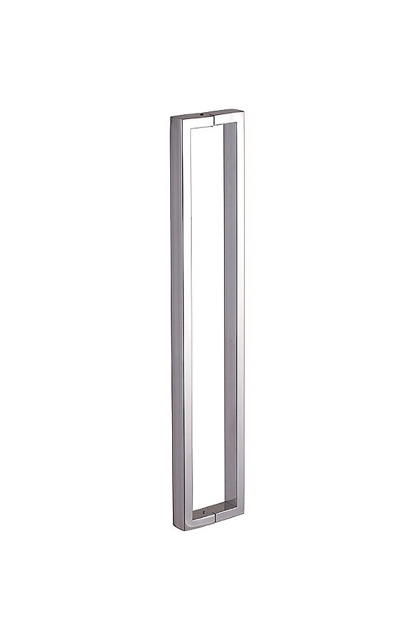Puxador 60cm em Aço Inox Polido Brilhante Linha Larissa Madeira/VIdro 58,5 entrefuros Stainless