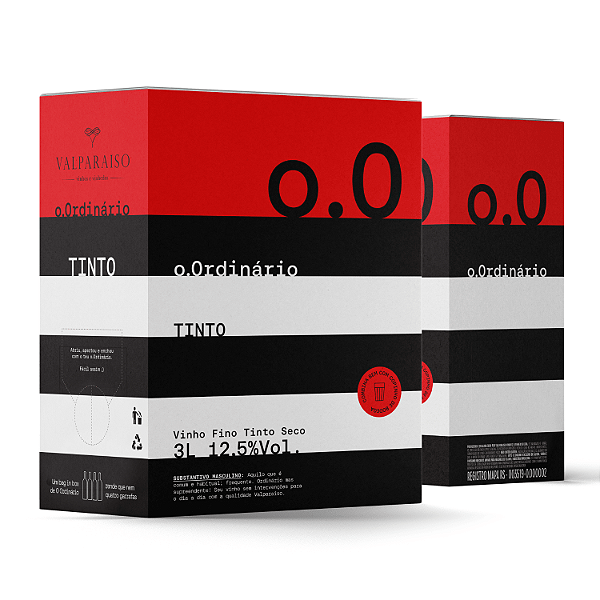 Valparaiso O Ordinário - Vinho Fino Tinto Seco - 3L