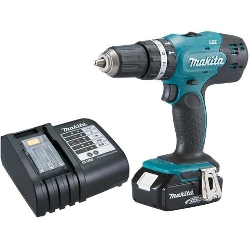 Parafusadeira Makita DHP453X10 Bateria 18v Carregador Bivolt
