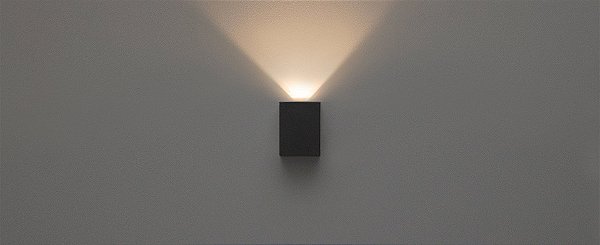 ARANDELA LED EFFEKT 1X 4W Bivolt PRETA 240LM Branco Quente 3000K STH6735/30 - Stella