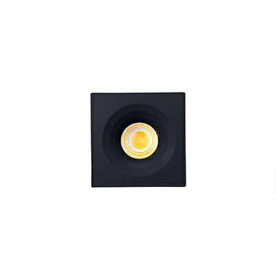 Mini Spot Led 3W Cob Quadrado Preto Quente 3000K - Nordecor