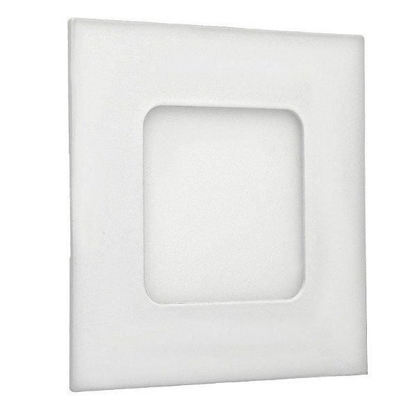 Painel LED De Embutir 3w Quadrado Branco Quente