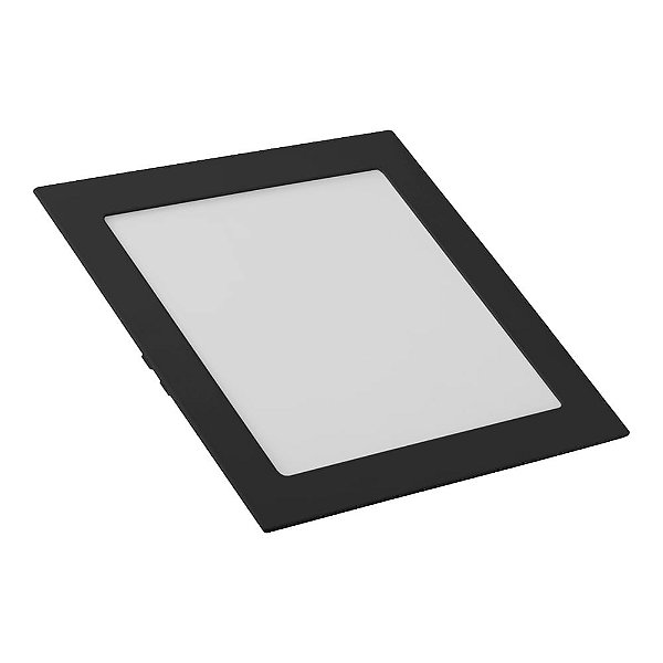 Plafon LED De Embutir 25w Quadrado 30x30 1760LM 4000K JET BLACK