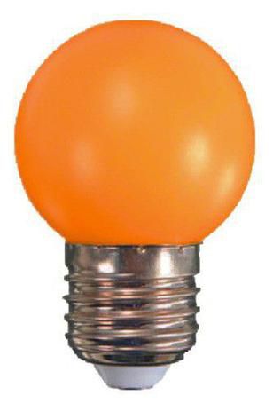 LAMPADA  LED BOLINHA BULBO 1W LARANJA