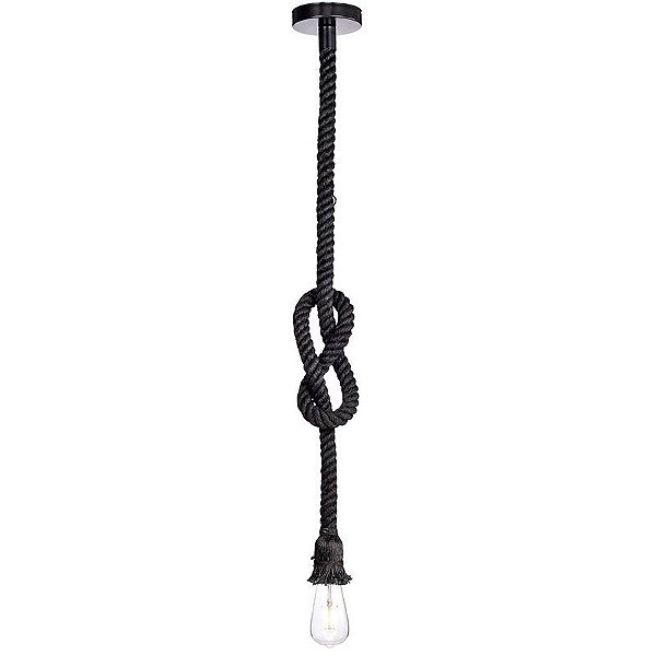 PENDENTE CORDA 1XE27 PRETO