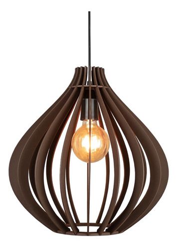 Pendente MDF 915 Marrom Diametro 30 cm