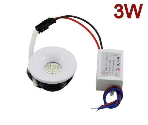 Mini Spot Led 3W Cob Redondo Branco Frio 6000k