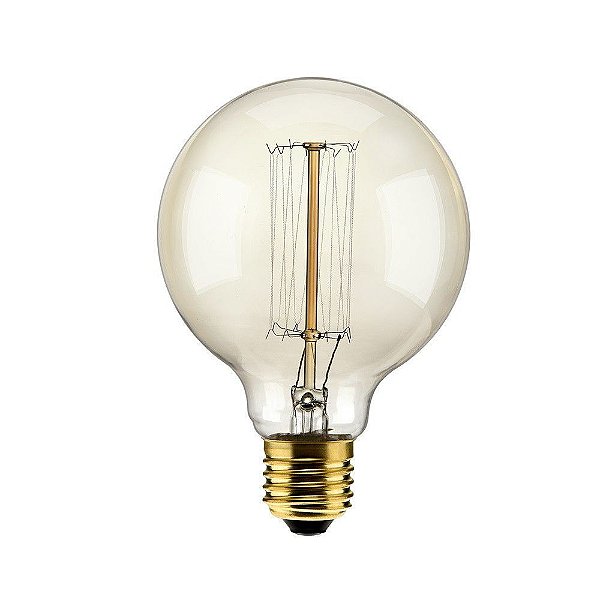 LAMPADA FIL CARB G95 40W 127V 2000K