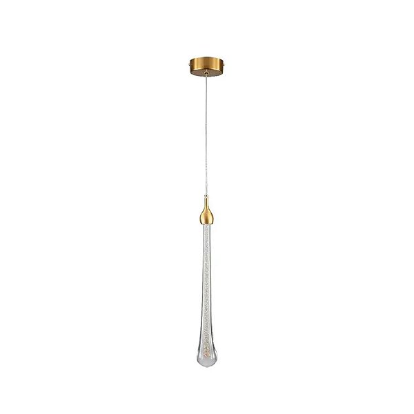 PENDENTE GOTA COM BRILHO DOURADO 3W 3500K