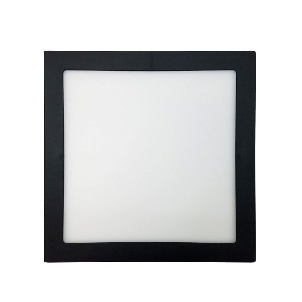 Plafon Led de SOBREPOR 25W 30x30 1850LM 5700K JET BLACK SE-240.1621