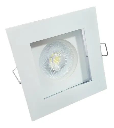 SPOT Embutido P/ 1X Par20 Quadrado Recuado De Alumínio Branco - Orluce