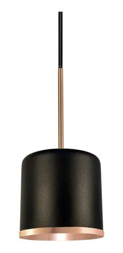 PENDENTE QUEBEC LUXO 15,0 X 15,5 PRETO/COBRE