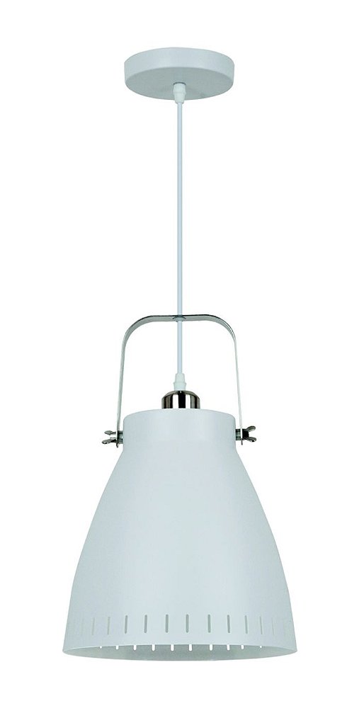 PENDENTE METAL 1XE27 40W -  BRANCO