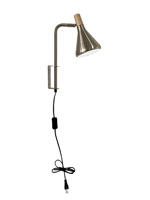 ARANDELA DE PAREDE HORN 38X45X40CM ALUMÍNIO AÇO ESCOVADO 1X G9 - STUDIOLUCE