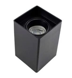 SPOT Sobrepor P/ 1X MR16 Quadrado de ABS Preto - Pix
