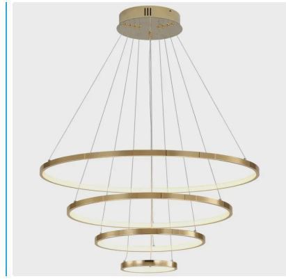 PENDENTE VERTICAL OLD GOLD LUMINARIA- LF-81927 4R - 100 CM