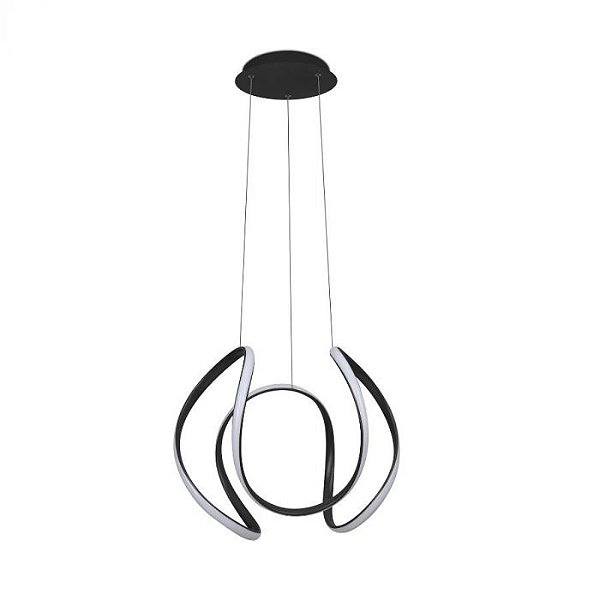 PENDENTE ONDA PRETO 50 CM 36 WATTS 3000K 2003/50