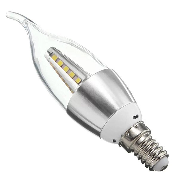 Lâmpada LED Vela 4W E14 Bivolt C/ Bico Branco Quente BLVC-4D-E14