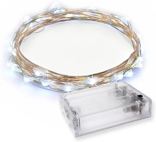 PISCA-PISCA NATALINO BRANCO FRIO FIO DE COBRE DE LED FIXO 30 LEDS, 3M