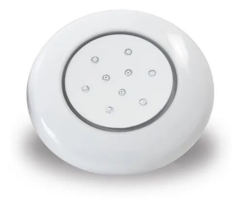 LUMINARIA LED DE PISCINA 12V 9W 125MM Carcaça Branca Luz AZUL