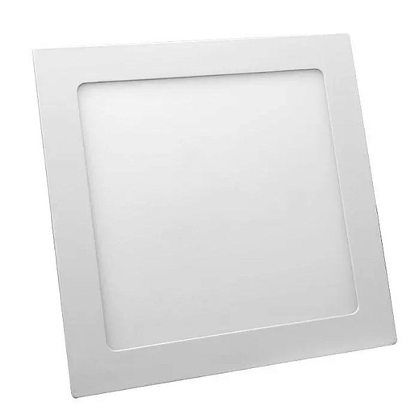 Painel Plafon Led de Embutir 18w quadrado 22x22 Branco Quente - FSE