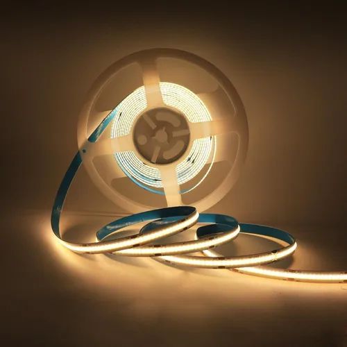 Fita LED COB 12V 5M Ip20 320 LED 10mm Branco Quente 3000K 14w/m