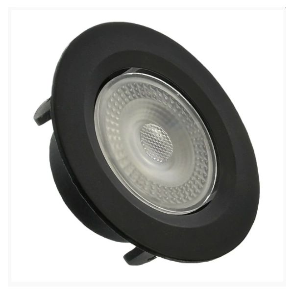 Spot Led 5W Redondo Preto Branco Quente 3000K - Avant