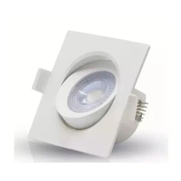 Spot LED 5W Quadrado Bivolt Branco Branco Quente 3000K - BLDS-5CS
