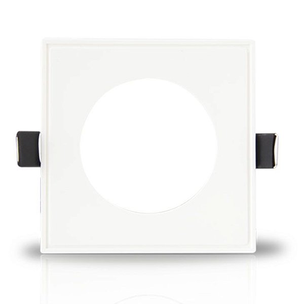 SPOT Embutido P/ 1X MR16 Quadrado Face Plana De ABS Branco 9x9 - Iluctron